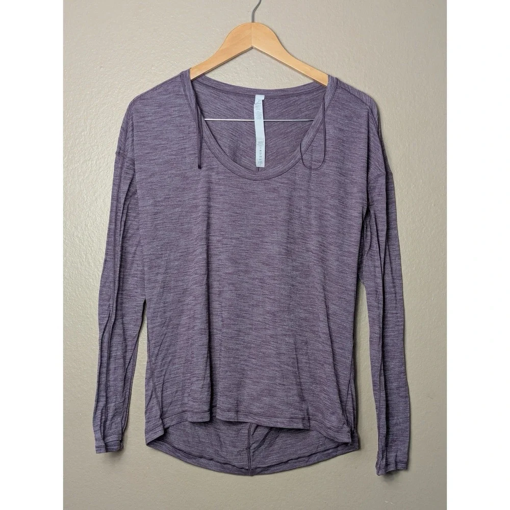Lululemon Swiftly Tech Long-Sleeve Shirt‎ 2.0 Size 10 Lavender Length Workout